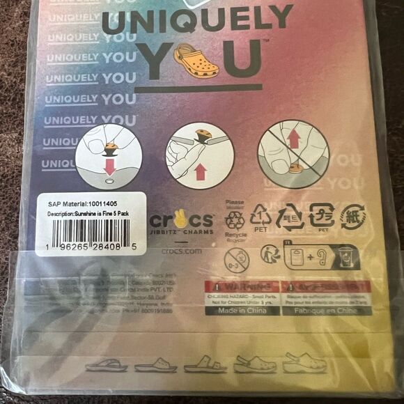 Crocs Jibbitz Charms Sunshine Set of 5 - Picture 3 of 3